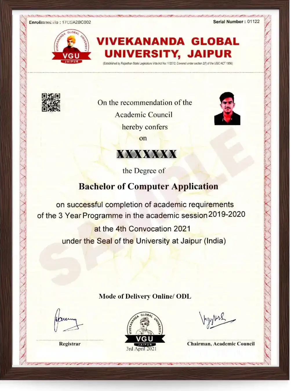 Sample Certificate