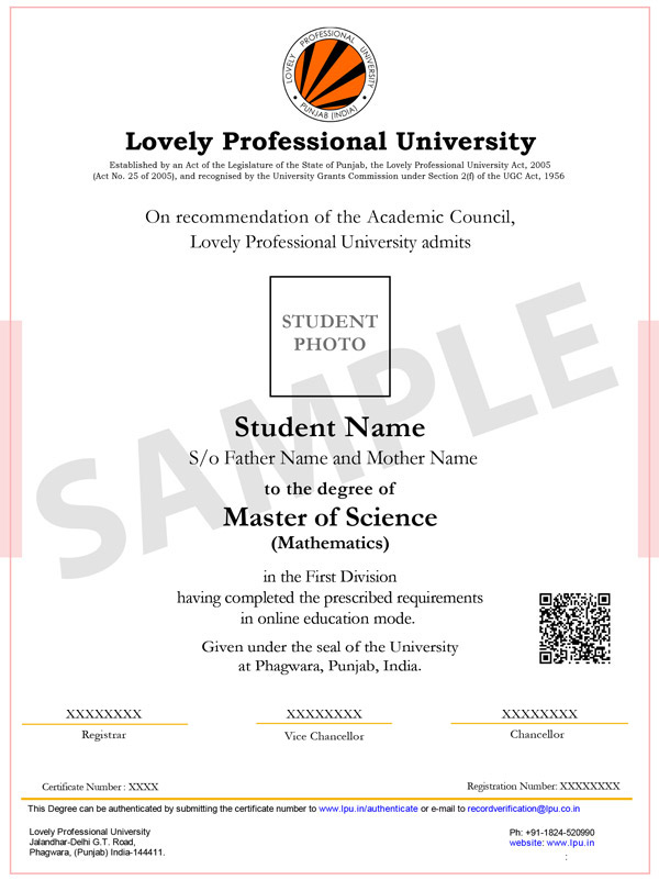 Sample Certificate
