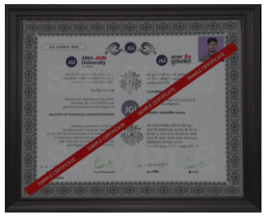 Sample Certificate