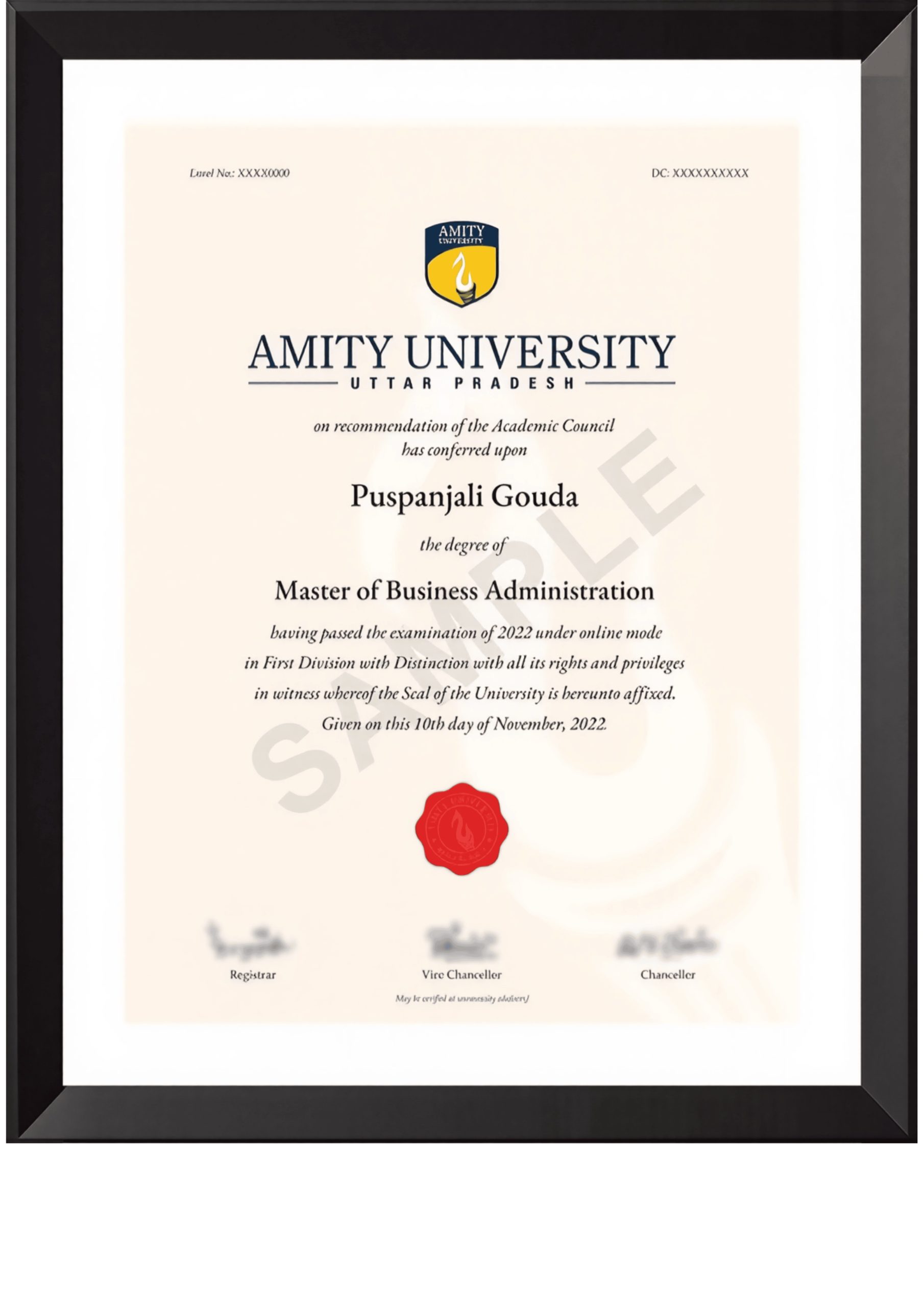 Sample Certificate