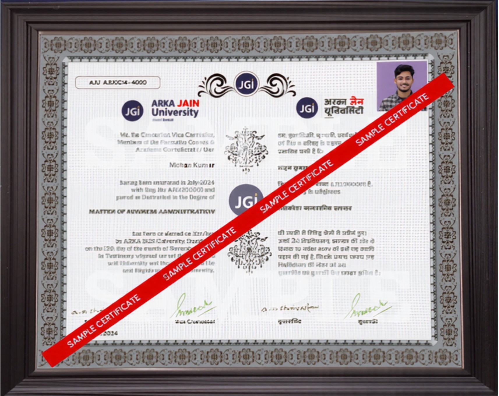 Sample Certificate